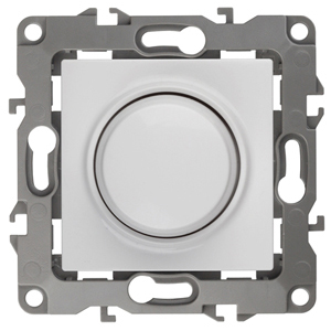 Светорегулятор поворотно-нажимной, 400ВА 230В, IP20, Эра12, белый 12-4101-01
