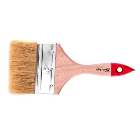Кисть плоская "Стандарт" 4" 100 мм, натуральная щетина, деревянная ручка MATRIX