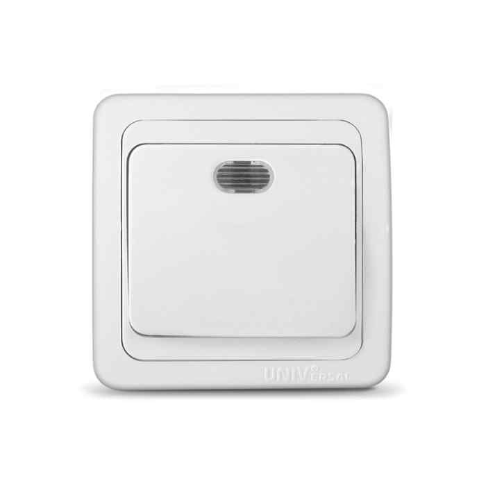 Выключатель 1кл."Валери" с подсветкой белый с/у 10А 220В B0121