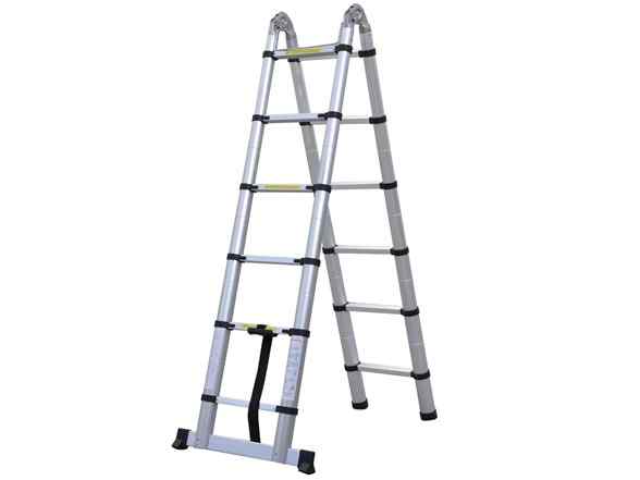 Лестница двухсторонняя телескопическая  с шарниром Алюмет  2,5+2,5 м
