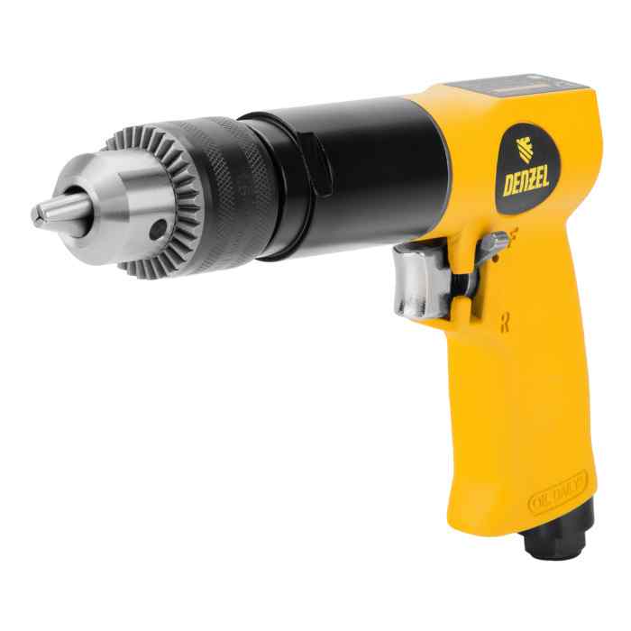 Пневматическая дрель PD500, 500 об/мин, 114 л/мин, 13 мм// Denzel