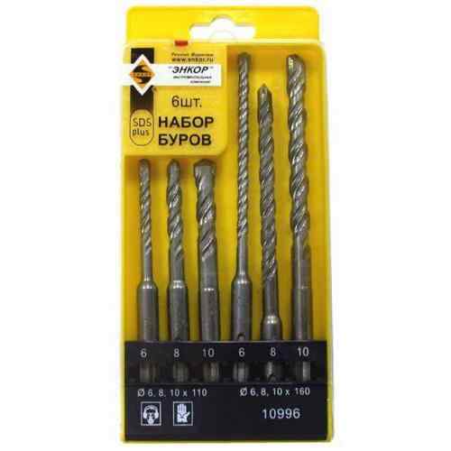 Набор буров 6шт в пластиковой коробке  "Энкор"
