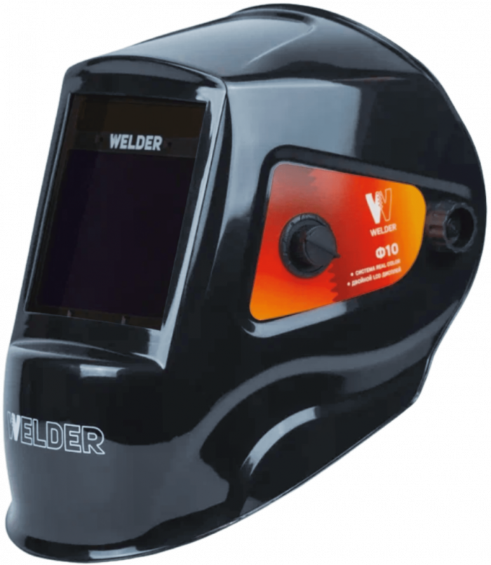 Маска сварочная WELDER ULTIMA Ф10 Хамелеон 103x90 мм, DIN 4/5-8/9-13 (Внеш. регул)