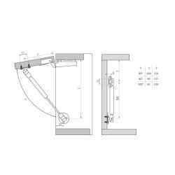 Механизм для плавного открывания дверей на 12 кг (6801)