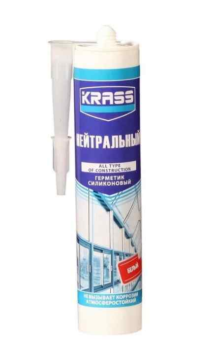 Герметик силиконовый санитарный 300мл белый KRASS /2346/
