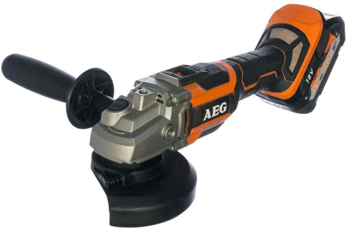 Шлифмашина бесщеточная угловая BEWS 18-125BL LI-502C (18В, 2*5А/ч, 125 мм, ) AEG