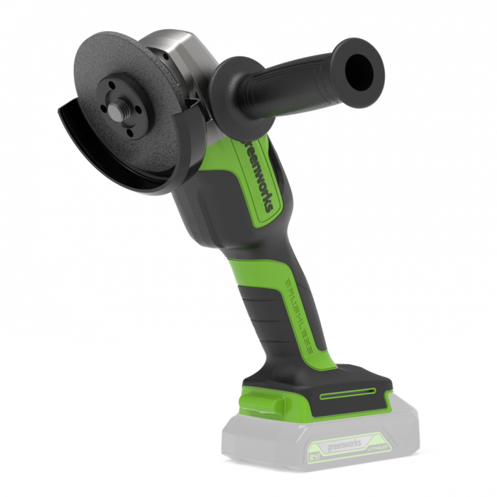 Угловая шлифовальная машина, аккумуляторная Greenworks GD24AG, 24V,  бесщеточная без АКБ и ЗУ