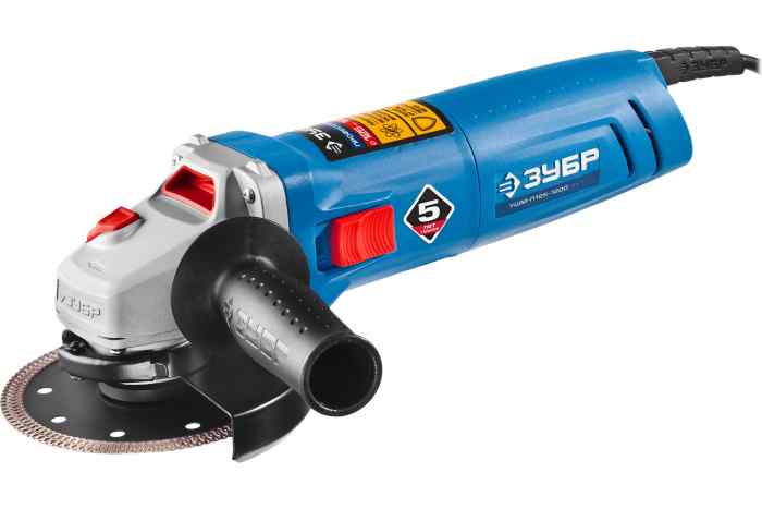 Угловая шлифмашина П125-1500ЭПСТ ЗУБР (1500Вт, 125мм, рег. оборотов) / Профессионал