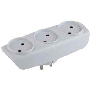 Тройник ЭРА (3 гн. без/з) белый SP-3-W