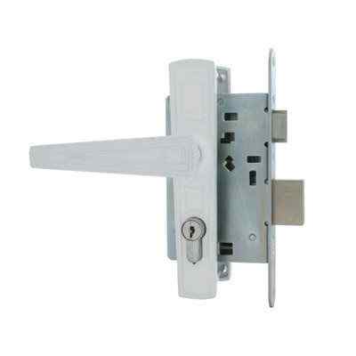 Замок врезной с/руч. Д-град Зенит ЗВ4-3.01 м/о 55 мм, белый (2561)