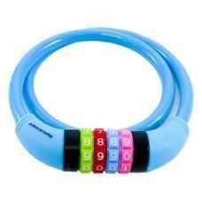 Замок навесной кодовый с тросом ВС-Т10К голубой, длина 650мм D10 мм АВАНГАРД