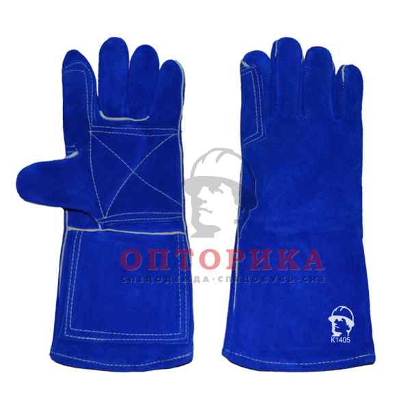 Краги "РосМарка" особо прочные,KEVLAR, с подкладкой, 35 см, синий (1405)