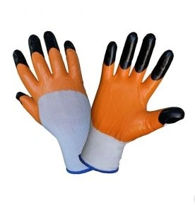 Перчатки нейлоновые лат. покрытие "черные пальцы"