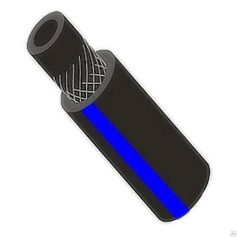 Рукав кислородный d9,0 мм (черный с синей полосой, 50м, 3кл)  бухта