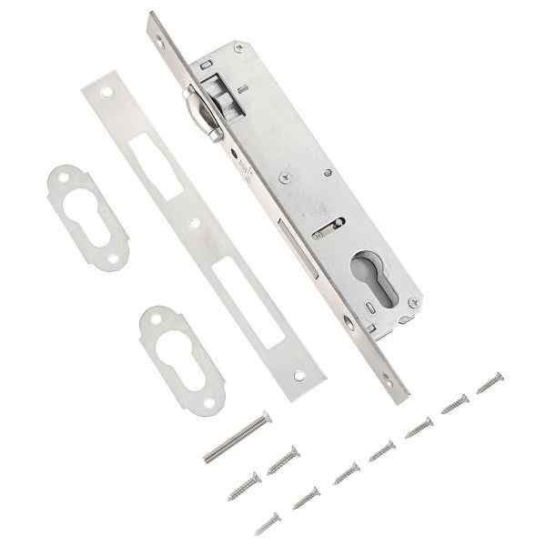 Замок врезной б/руч. ЗВ 5-1.20.00.23.08 нерж. сталь 20мм ролик.зщ под ц/м БУЛАТ (аналог 7016-20) 