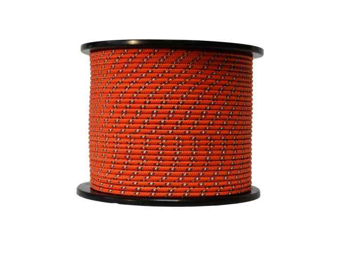 Шнур полипропилен плетеный 8 мм с сердечником 16 прядей, разрывная нагрузка 1100кг Бухта 200м