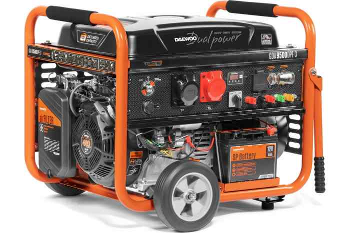 Генератор бензиновый GDA 9500DPE-3 (380/220В, 8.6 кВт, 30л, 19л.с., эл.старт) / DAEWOO