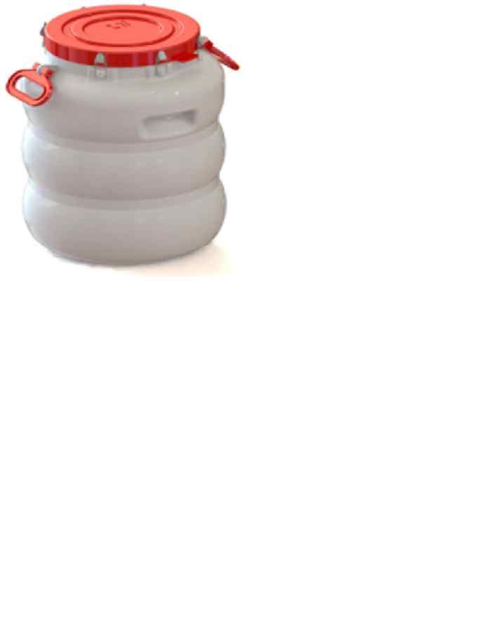 Бочка 30л c широким горлом и зажимами