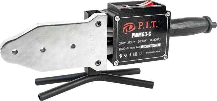 Паяльник электрический для пл/труб  PWM63-C МАСТЕР  (2кВт,нас.20,25,32,40,50,63мм,перч,рул,ножн,отв,