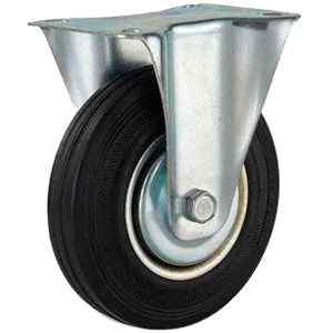 Колесо поворотное с тормозом площадка SCdb63  д.150мм, 230кг, литая черная резина