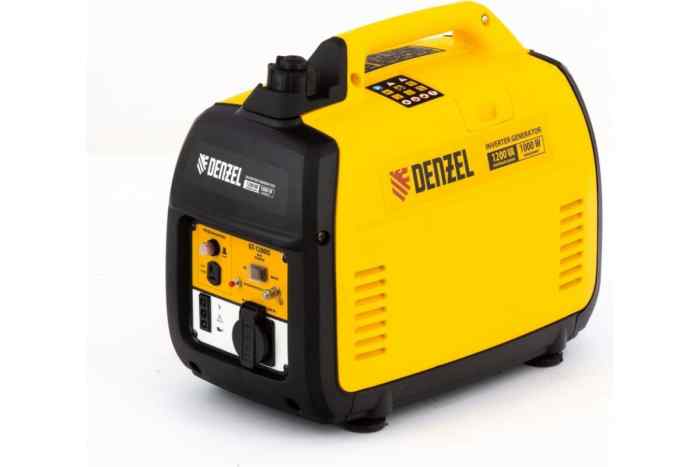 Инверторный генератор Denzel GT-1200iS, 1,2 кВт, 230 В, бак 2,4 л 94701