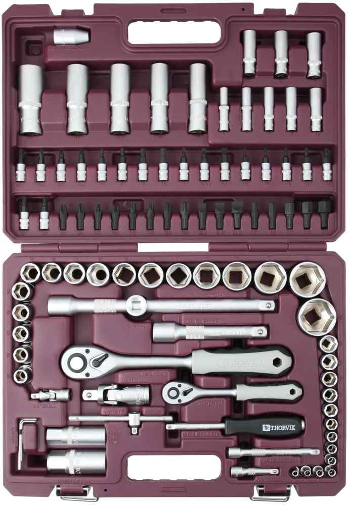 Набор инструмента универсальный 1/4", 1/2"DR, 94 предмета Thorvik