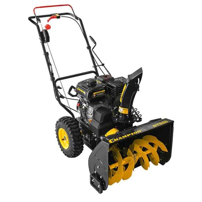 Снегоуборщик бензиновый CHAMPION ST556 5л.с/56см,4F/2R колеса, 3л, ручной стартер