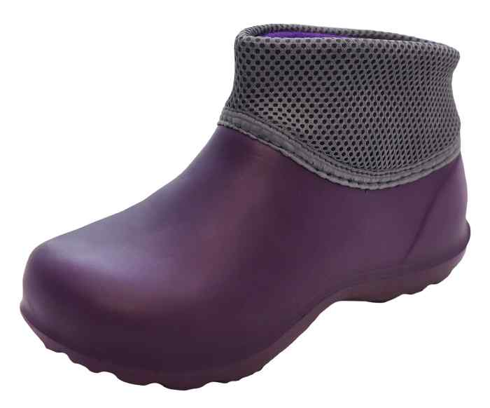 Галоши женские утепленные "Фрим" баклажан/т.серый