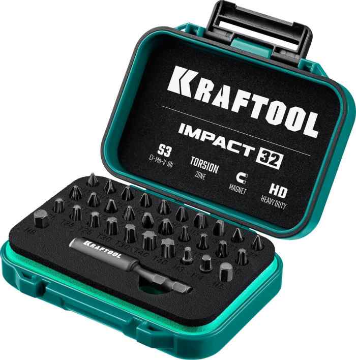 Набор ударных бит Impact-32 KRAFTOOL, 32 шт,(26066-H32)