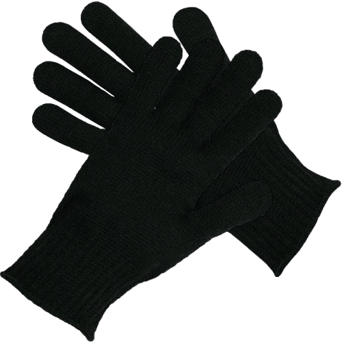 Перчатки х/б двойные "Зима" черные