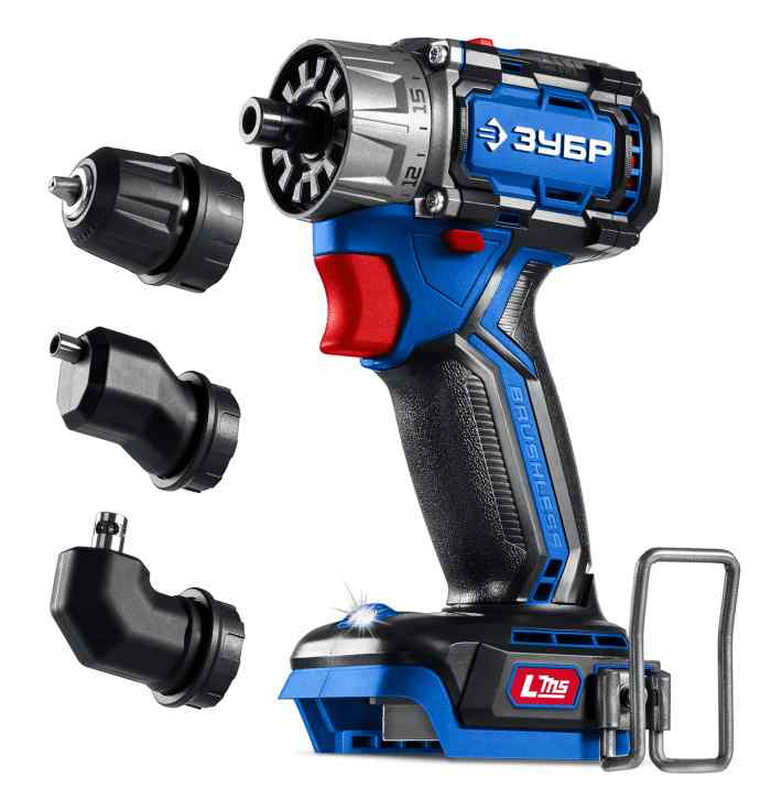 Шуруповерт бесщ. аккум. DB-50-H3 LMS (20В, 50Нм, СОЛО. 13мм, 3 насадки, кейс)/ЗУБР