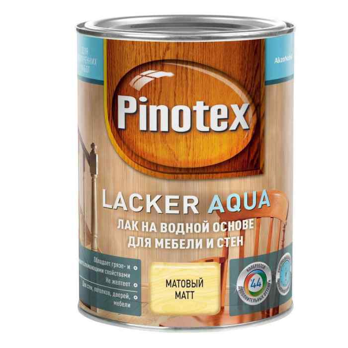 Лак для мебели и стен 2,7л Lacker Aqua 10 на водной основе, матовый PINOTEX