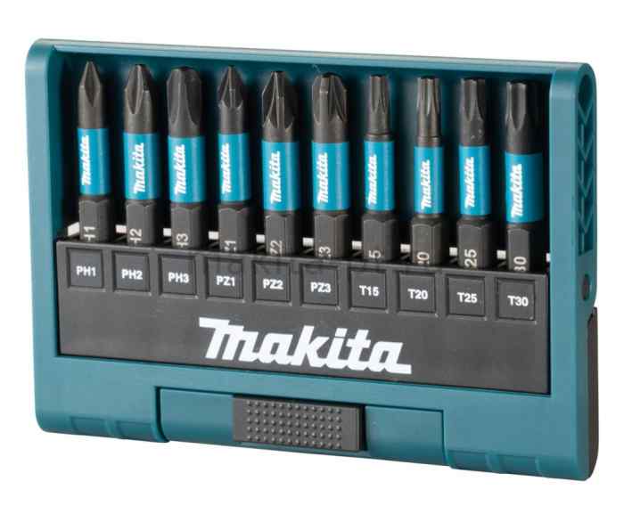 Набор бит Impact Black 50 мм 10 шт.(PH1,PH2,PH3,PZ1,PZ2,PZ3,T15,T20,T25,T30 )