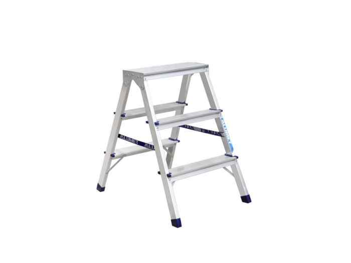 Стремянка алюминиевая Алюмет А7203 3 ступени двухсторонняя 3 кг