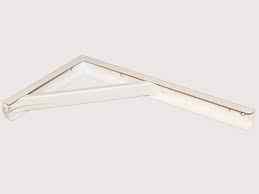 Кронштейн разборный  L=380 мм, цвет белый