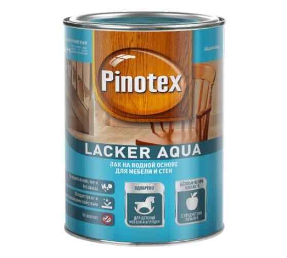 Лак для мебели и стен 1л Lacker Aqua 70 на водной основе, глянцевый PINOTEX