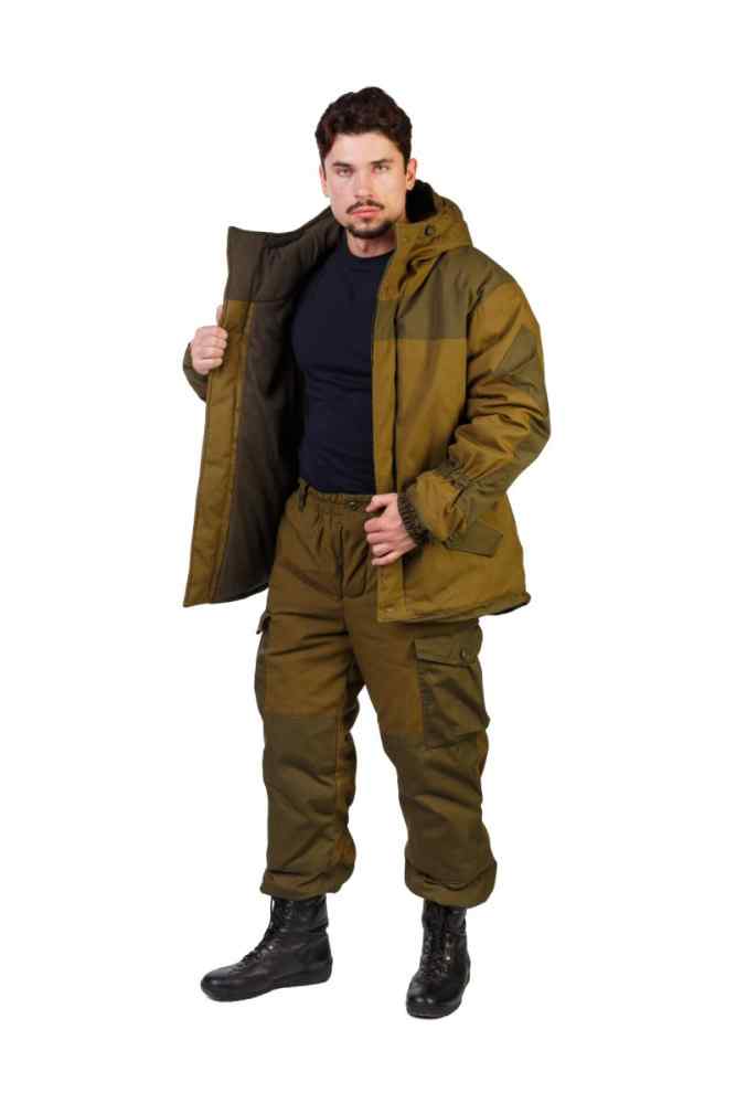 Костюм мужской "Горка 3" зимний  палатка хаки 275 гр/м2 
