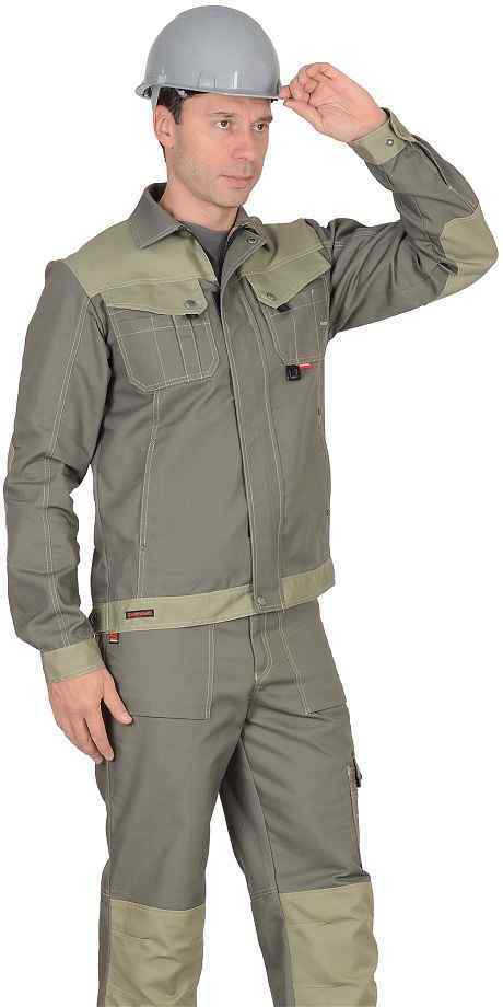 Куртка "Вест-Ворк" т.олив/св.оливковый 270г/м2 короткая