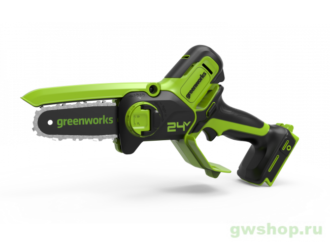 Пила цепная Мини GreenWorks 2008707UB. 24V. 15см бесщеточная, с 1хАКБ и ЗУ