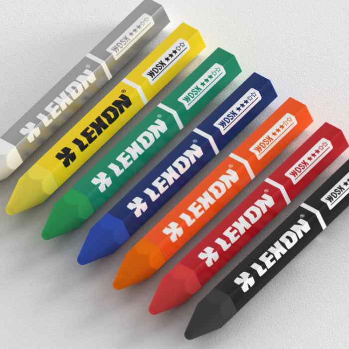 Мелок восковой для мокрых и грязных поверхностей 15*105мм LEKON WOSK черный 12/144