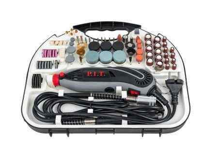 Гравер электрический P.I.T. PMG150-С + 211 предметов.(150Вт, 33000 об/мин)