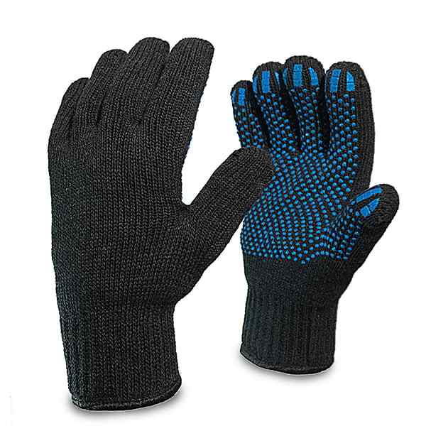 Перчатки П/Ш с ПВХ с начесом черные