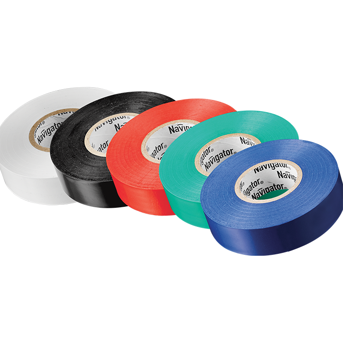 Изолента "Navigator" 19мм/20м (от–50°С до +80°С) красная