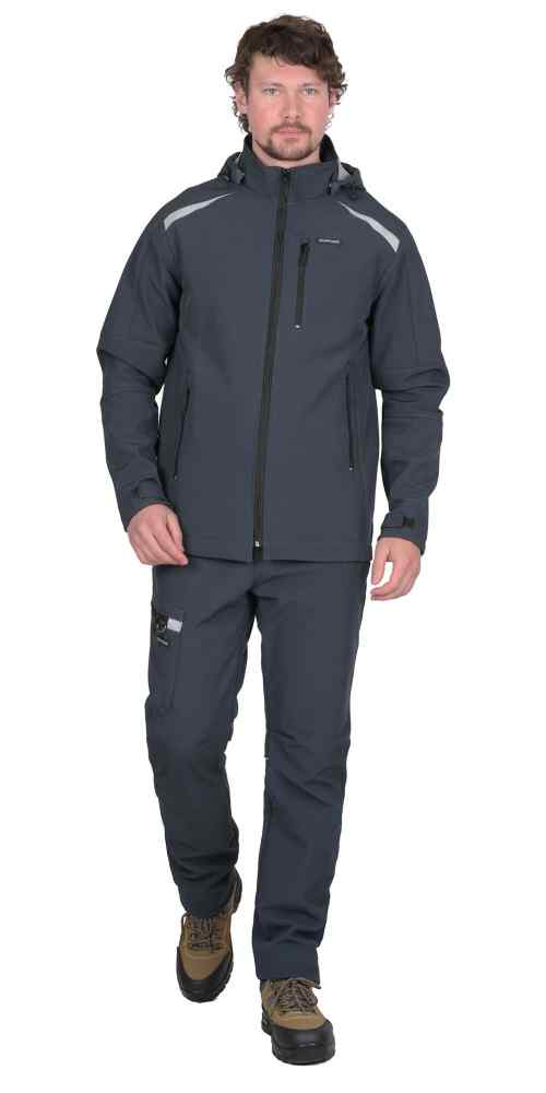 Куртка "СИРИУС-СПЕЙС" софтшелл сине-серая