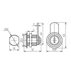 Замок почтовый LOCK.103.CR, хром (118-024)