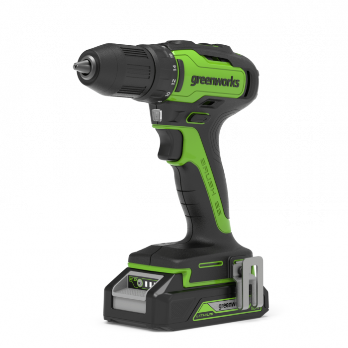 Дрель-шуруповерт аккумуляторная Greenworks GD24DD35, 24V, бесщеточная, без АКБ и ЗУ