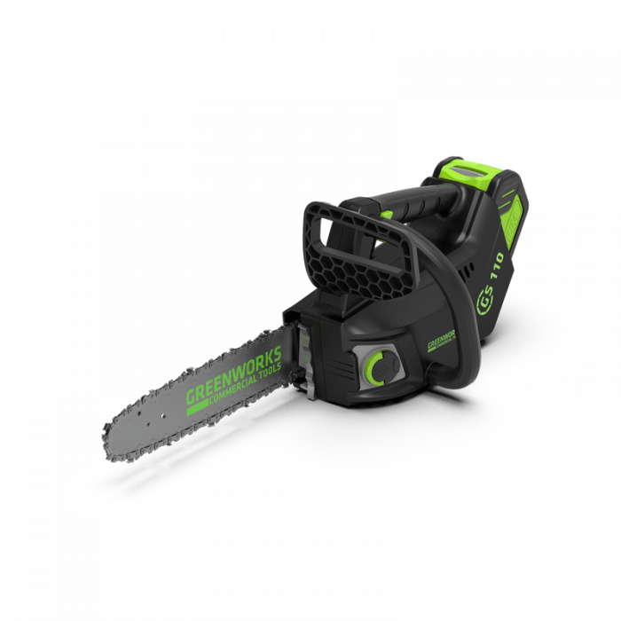 Пила цепная одноручная аккумуляторная GreenWorks  GD40TCS (арбориста), 40V, 25,4 см, бесщеточная,  б