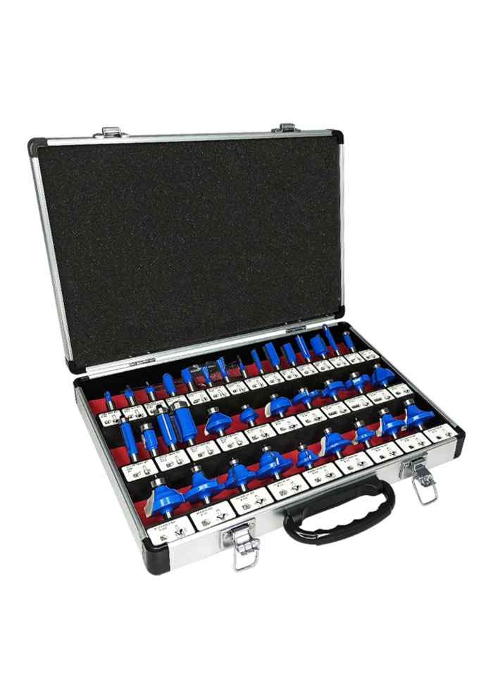 НАБОР ТВЕРДОСПЛАВНЫХ ФРЕЗ ПО ДЕРЕВУ 35шт/ VERTEXTOOLS