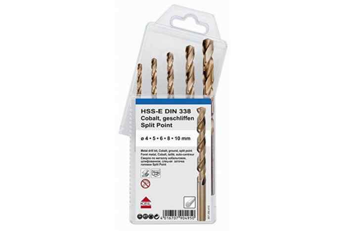Наборы сверл по металлу кобальтовое, 4,0-10,0 мм, 5 шт., мягк.упак. KEIL