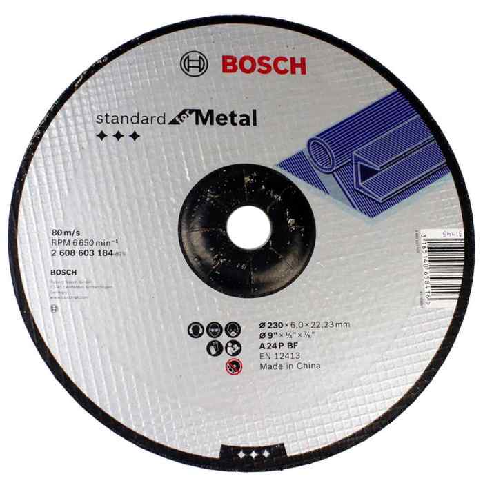 Круг обдирочный по металлу 230х6.0х22 Standard / BOSCH (шт)
